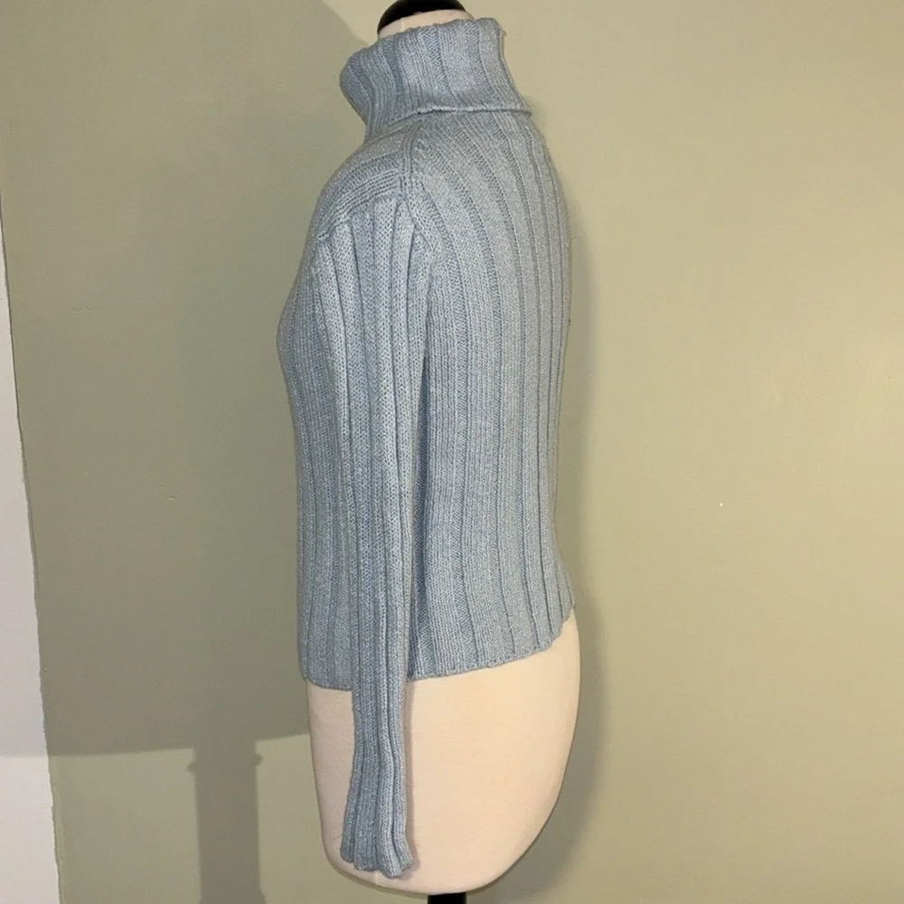GAP XXL (14-16) girls. Light blue knitted turtleneck sweater - Picture 8 of 10